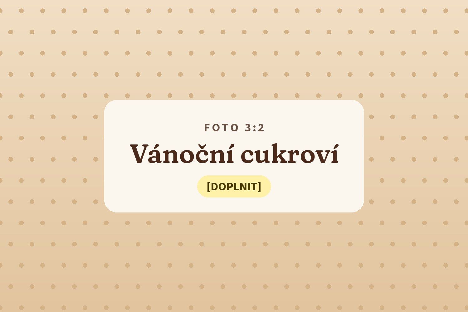 Vánoční cukroví z Cukrárny u Jakuba