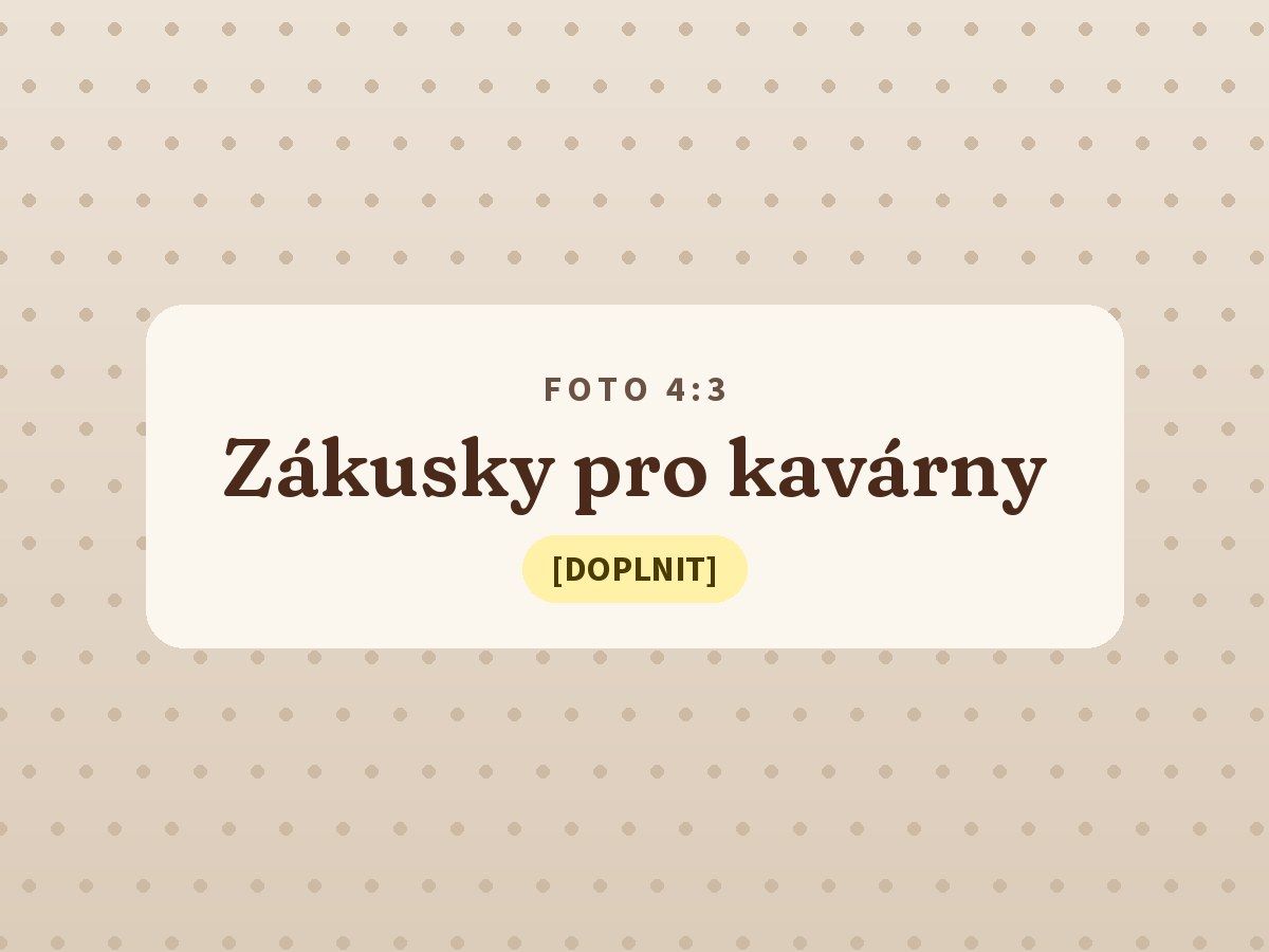 Zákusky připravené k rozvozu do kaváren